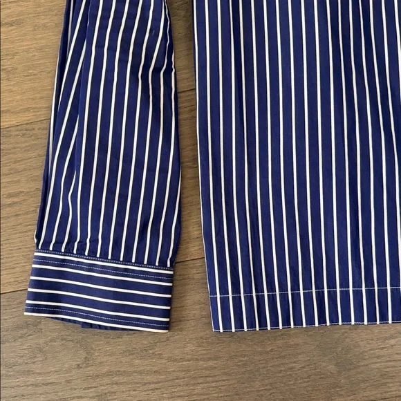 Sandro Navy Striped Men's Shirt size S - Picture 4 of 6